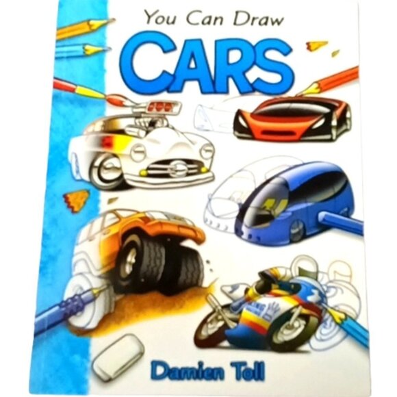 Two Children's Books 'You Can Draw' Cars & Cartoons Damion Toll Hinckler Books - Picture 7 of 10